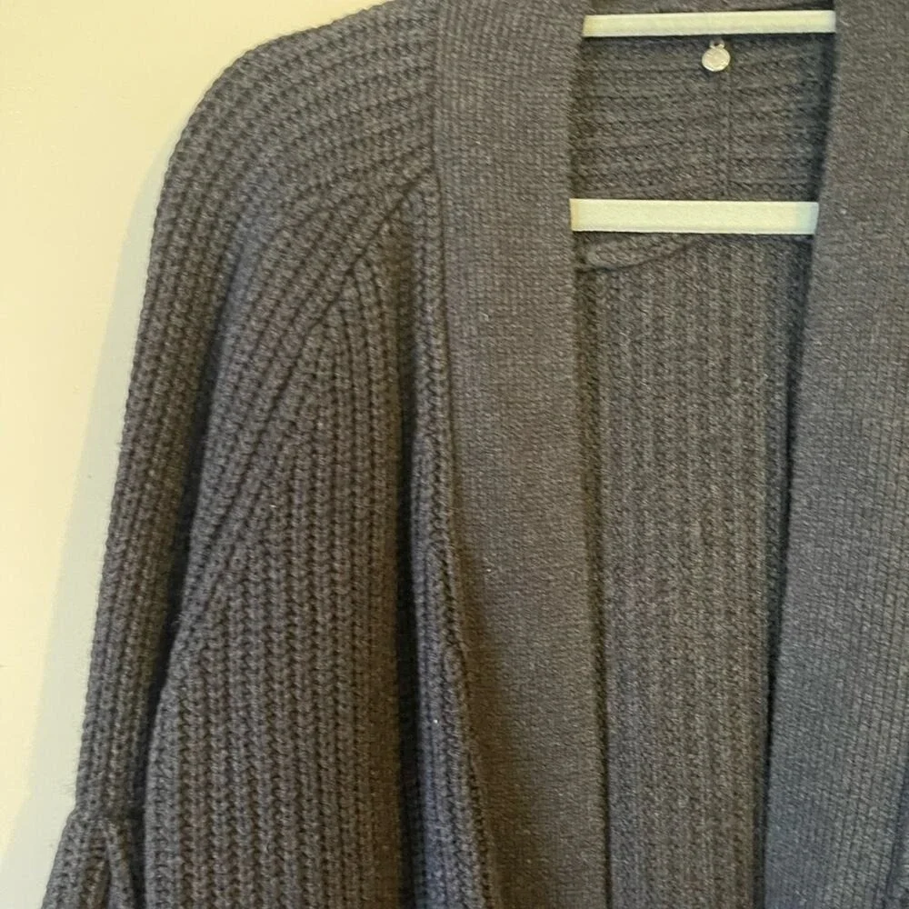 Anthropologie Knitted & Knotted Wool Blend Open Sweater Long‎ Cardigan